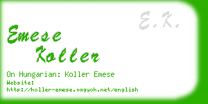 emese koller business card